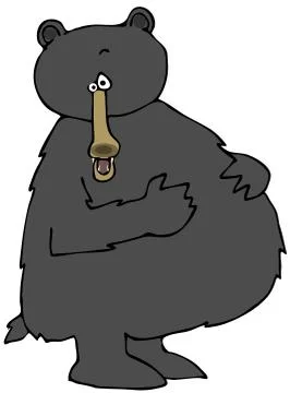 Bear with a full belly Illustrazione stock