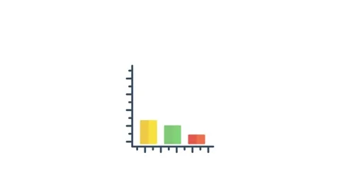 A bear gazes at a bar chart, analyzing the different heights of the data re.. 스톡 동영상 332198139