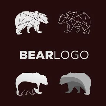 Bear geometric logo design vector illustration icon element Stock Illustration