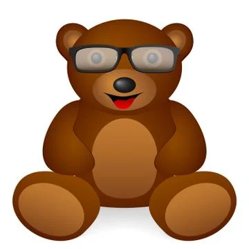Bear glasses Stock Illustration