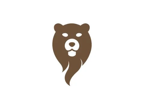 Bear head and face for logo design illustration Stockillustratie