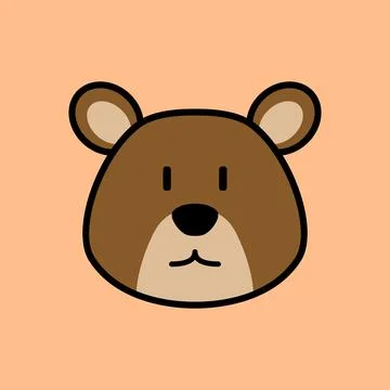 Bear head cartoon icon Stock Illustration