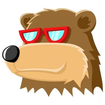 Bear Head Cartoon Stock Illustration