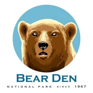 Bear Head Emblem Stock Illustration