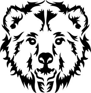 Bear Head Stock Illustration