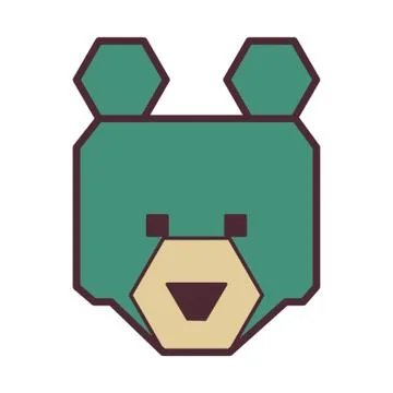 Bear Head Stock Illustration