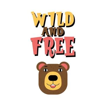 Bear head illustration Stock Illustration