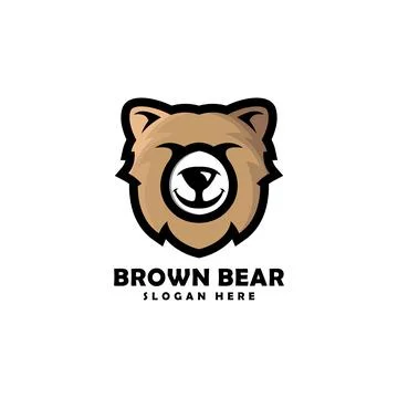 Bear head mascot logo vector designs Stock Illustration