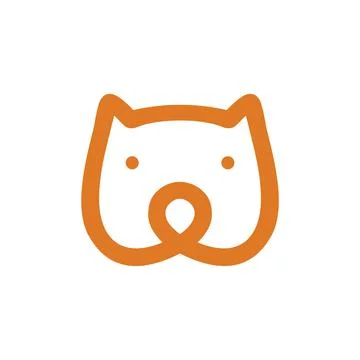 Bear head monoline vector icon Stock Illustration