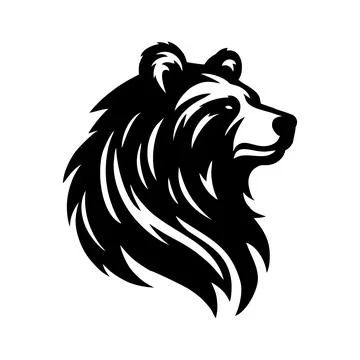 Bear head sketch hand drawn. Wild animals bear icon isolated on white background Stock Illustration