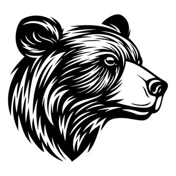 Bear head symbol illustration Stock-Illustration