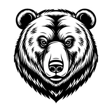 Bear head symbol illustration Stock-Illustration
