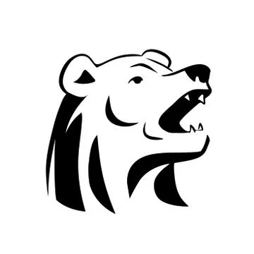 Bear head tattoo Stock Illustration