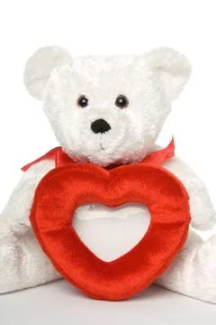Bear with Heart Frame Stock Photos