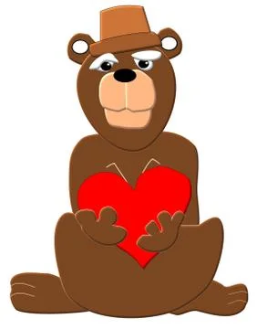 Bear heart Stock Illustration