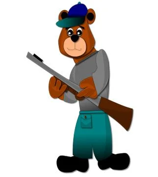 Bear hunter Stock Illustration