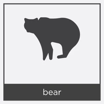 Bear icon isolated on white background Free Stock Illustration