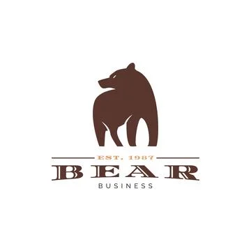 Bear Icon Logo Design Template Stock Illustration