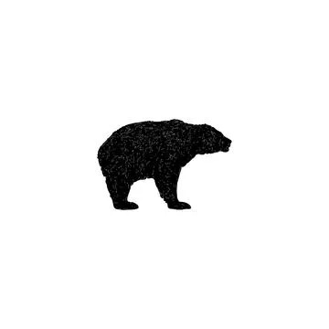 Bear icon. Simple style nature travel big sale poster background symbol. Be.. Stock Illustration