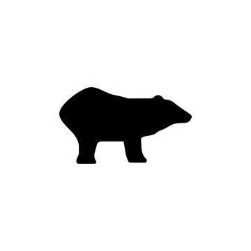 Bear icon. Simple style nature wild travel poster background symbol. Bear b.. Stock Illustration