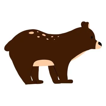 Bear illustration isolated on white background. Stock Illustration