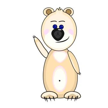 Bear isolated on white background. Stock Illustration