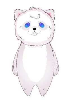Bear kawaii standing vector illustration Illustrazione stock