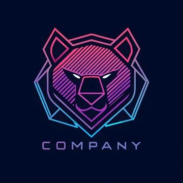 Bear logo for company Illustrazione stock
