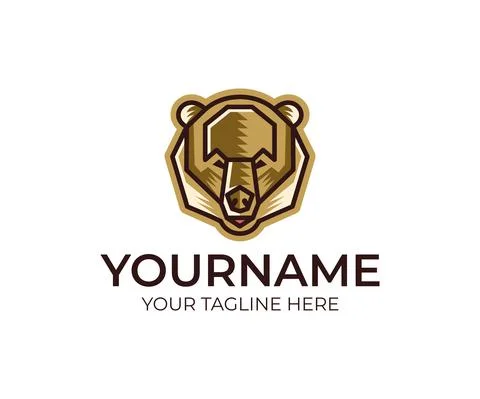 Bear, logo design Stock Illustration