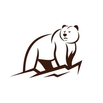 Bear logo design, vector illustration Stock Illustration