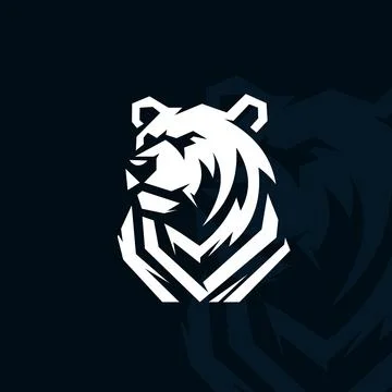 Bear logo on isolated background Stock Illustration