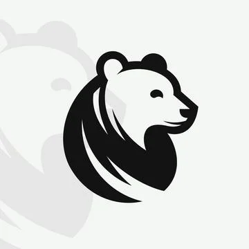 Bear logo on isolated background Stock Illustration