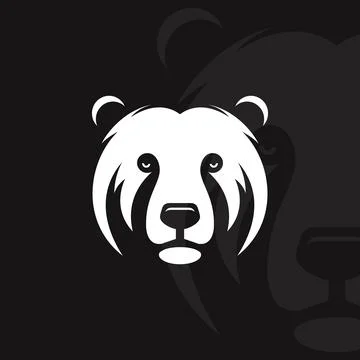 Bear logo on isolated background Stock Illustration