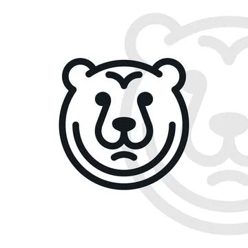 Bear logo on isolated background Stock Illustration