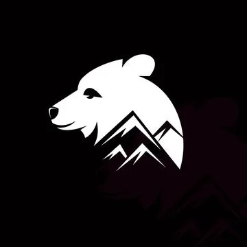 Bear logo on isolated background Stock Illustration
