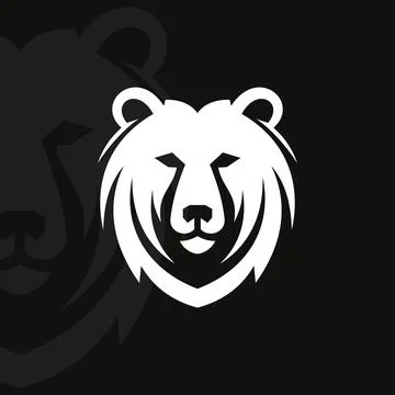 Bear logo on isolated background Stock Illustration