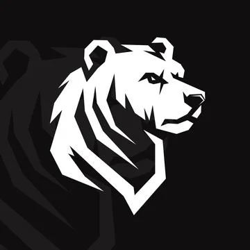 Bear logo on isolated background Stock Illustration