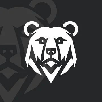 Bear logo on isolated background Stock Illustration