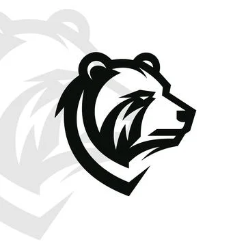 Bear logo on isolated background Stock Illustration