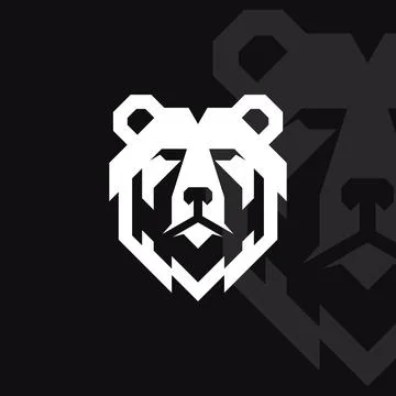 Bear logo on isolated background Stock Illustration