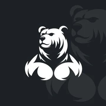 Bear logo on isolated background Stock Illustration