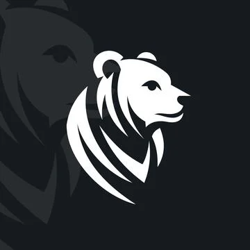 Bear logo on isolated background Stock Illustration