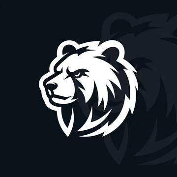 Bear logo on isolated background Stock Illustration