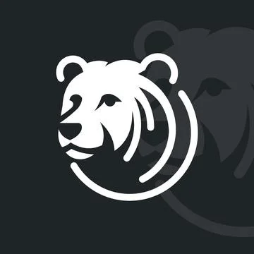Bear logo on isolated background Stock Illustration