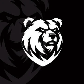 Bear logo on isolated background Stock Illustration