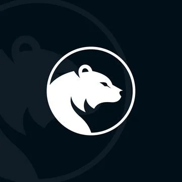 Bear logo on isolated background Illustrazione stock