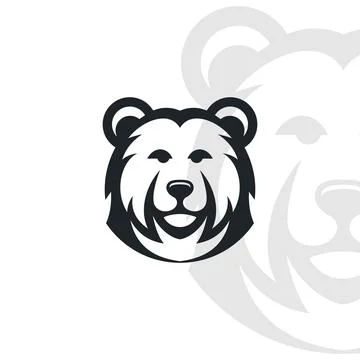 Bear logo on isolated background Illustrazione stock