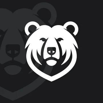 Bear logo on isolated background Stock Illustration