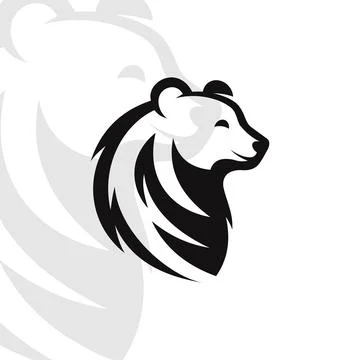 Bear logo on isolated background Stock Illustration