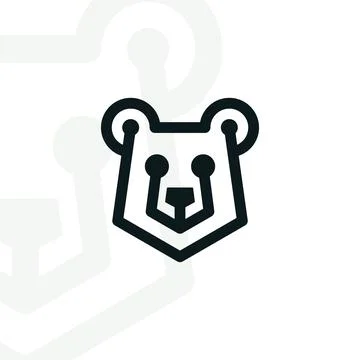 Bear logo on isolated background Stock Illustration